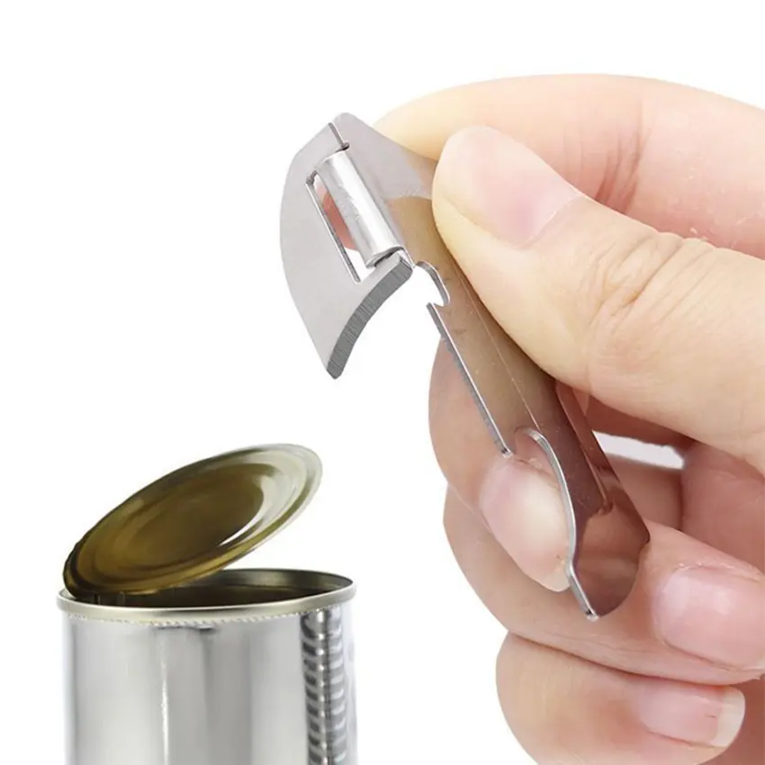 Dụng Cụ Mở Hộp, 1 Cái, Hoàn Thiện Bằng Thép Không Gỉ Đánh Bóng, Với Dụng Cụ Chìa Khóa Dụng Cụ Mở Mini Gấp Đa Năng Bằng Thép Không Gỉ, tiện ích dụng cụ khui sữa đặc