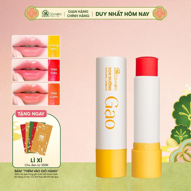  Son Dưỡng Gạo Cỏ Mềm Cải Thiện Nứt Nẻ Hỗ Trợ Môi Giảm Thâm Môi 