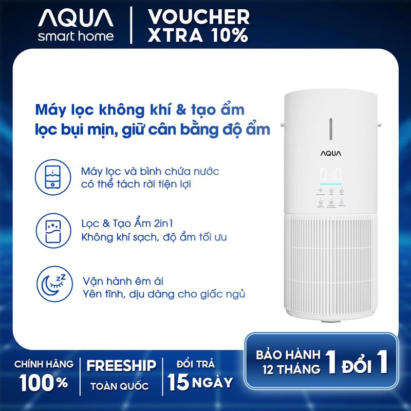 Độc quyền Máy lọc không khí & tạo ẩm AQUA KJ300F làm sạch không khí khử mùi lọc bụi mịn hiệu quả- BH 12 tháng