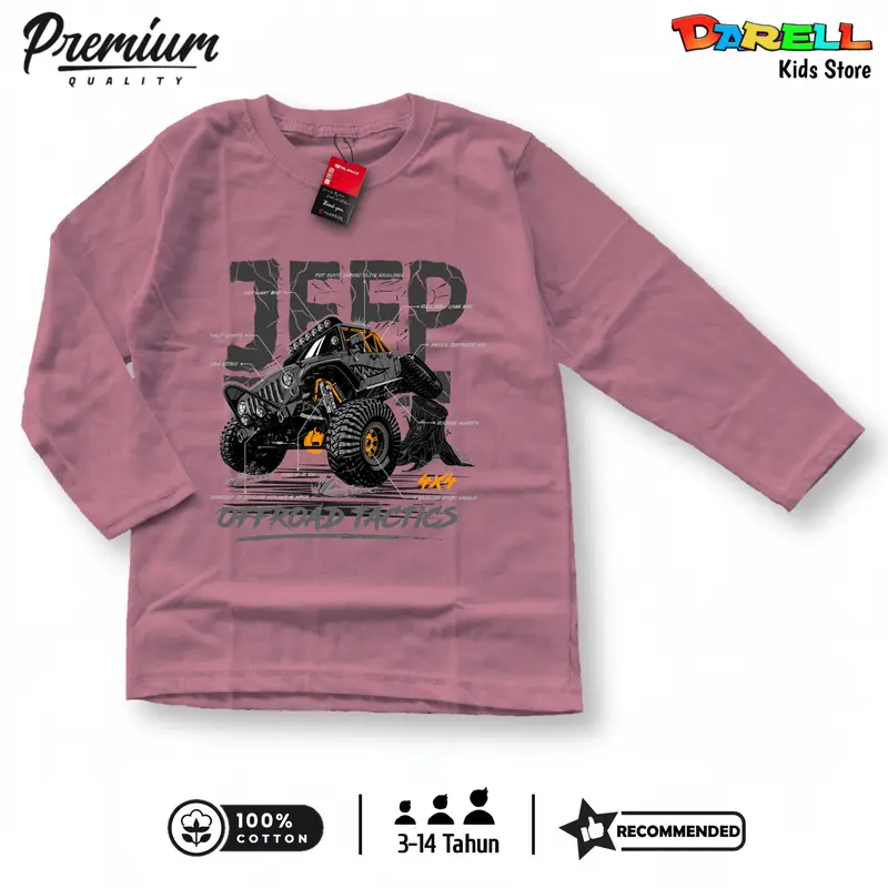 Baju kaos anak lengan panjang laki laki usia 3,5-14 tahun Kaos anak 8