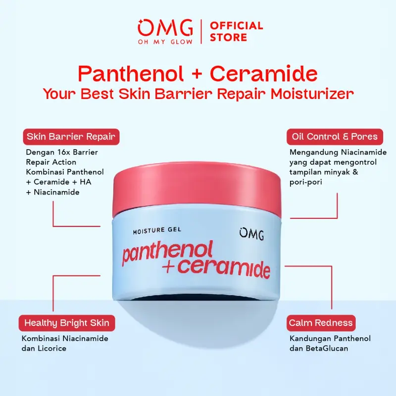 OMG Moisture Gel Panthenol + Ceramide Skin Barrier Repair Oil Control 30g 1