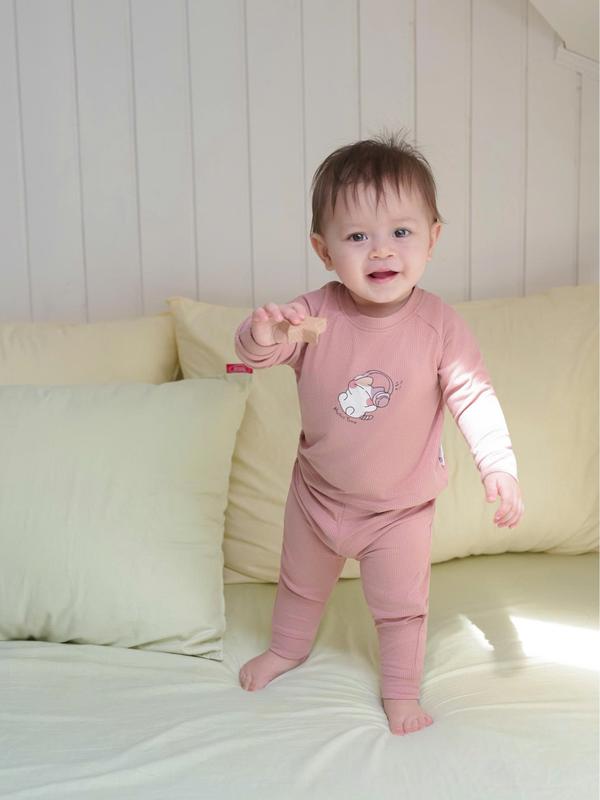 Combo 2 Bộ Quần Áo Dài Tay Cookie Raglan In Hình Bé Mèo Đáng Yêu Cho Bé Từ 6 Tháng Đến 5 Tuổi Chất Cotton Tăm Lạnh Bộ Giữ Nhiệt Cho Bé