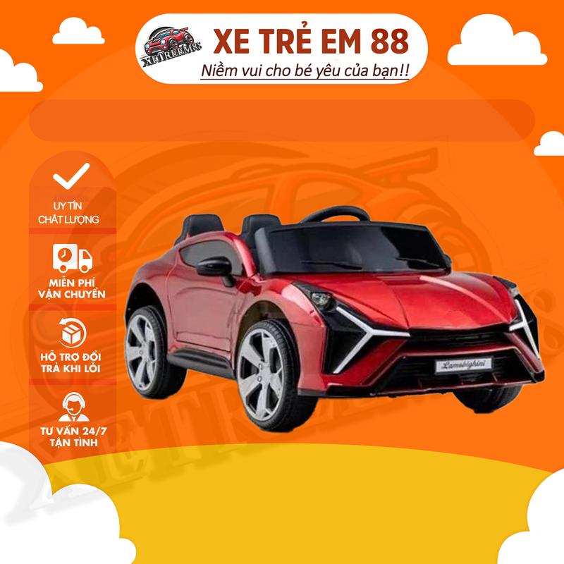 Xe ô tô điện cho bé mã 866 Đồ Chơi Toy Pin, điều khiển từ xa, tốc độ 2-4 km/h, màu trắng/đỏ/vàng, trọng lượng 13 kg, trọng tải 40 Kg