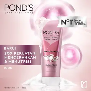 Ponds Bright Miracle Ultimate Clarity Facial Foam 100g - Sabun cuci muka dengan 20x Kekuatan Mencerahkan & Menutrisi