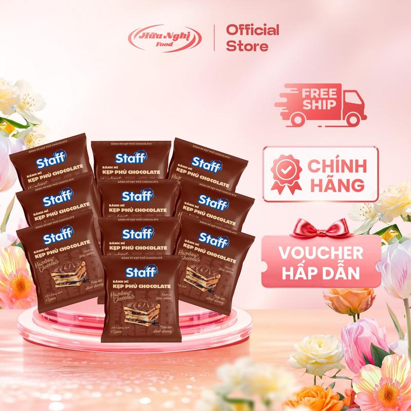 Bánh Mì Kẹp Phủ Chocolate Staff – Mềm Xốp, Phủ Đậm Vị, Ăn Là Nghiền