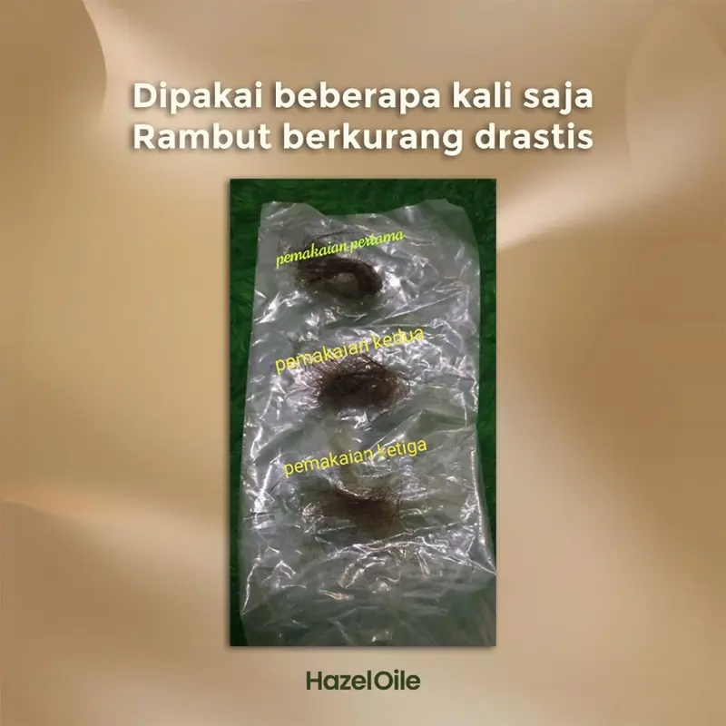HazelOile Serum Hair Oil NCOM Night Care Oil Mask Repair Treatment Masker Malam Anti Kerontokan Rontok Rambut Uban Botak Pitak Bayi Anak Meluruskan Menebalkan Perawatan Wanita Vitamin Kering Ketombe Botak Pitak Haircare Rambut 6