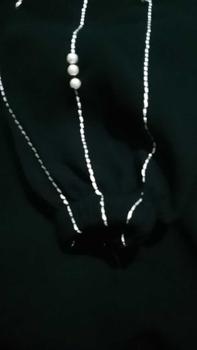 Product Review of Abaya Gamis Remaja Simple Dress Hitam Mutiara Adya Mom and Kids Muslim Wanita Dewasa Bordir Mewah Arab Renda Turki Syari Kombinasi Putih from f**i 1