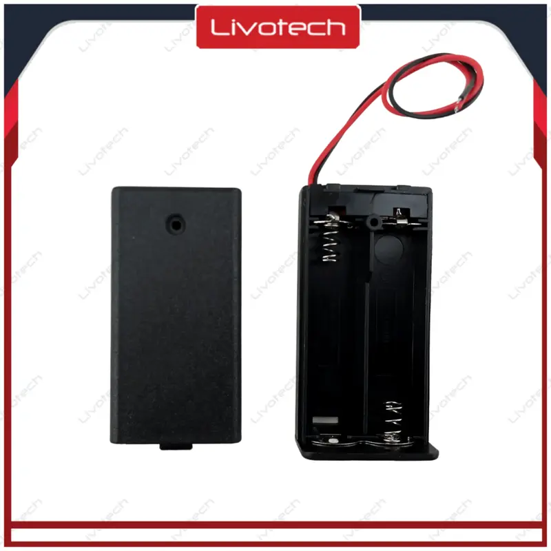 READY STOCK Tempat Baterai 2x AA Cover Saklar ON / OFF Seri Double Battery Holder 3