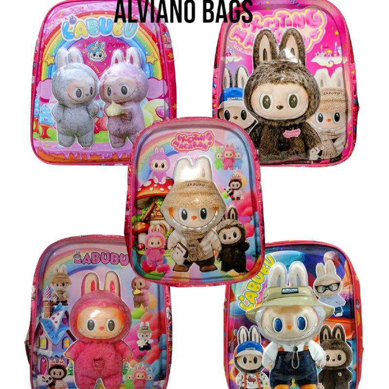 TAS SEKOLAH ANAK TK CEWE GAMBAR LABUBU BER LED (DUA RUANGAN)TAS RANSEL ANAK GAMBAR FASHION 1