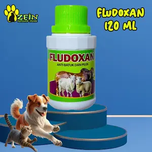 Fludoxan New ORIGINAL - Obat Batuk Kambing - Obat Batuk Ternak - Obat Pneumonia Kambing 120 ML