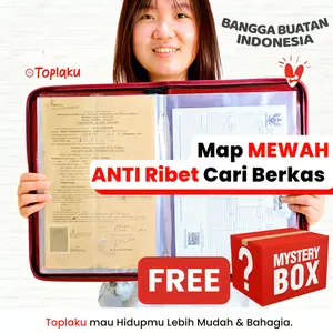 Map Ijazah Dokumen Keeper RESLETING ANTI AIR A Document Clear Holder Plastik Tempat Berkas Folder F4 Merah Stationery