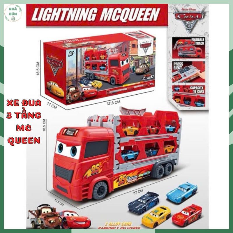 Đồ Chơi Ô Tô Xe Tải Mc Queen 3 Tầng Kèm 6 Xe Đua Nhỏ Mô Hình Đường Đua Dài 1.65m Gấp Gọn Cho Bé Tha Hồ Chơi Toy Đồ Chơi A83 C62