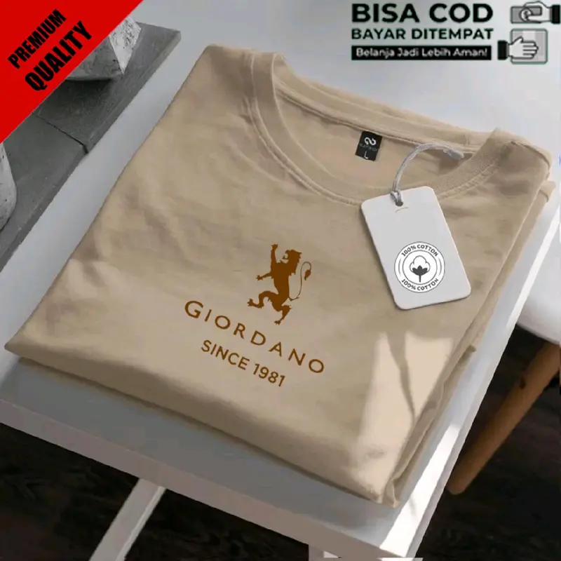 Promo !! Baju Kaos Distro GRDN LION BW Text Gold Premium Quality Kaos Cotton Combed 30s Lengan Pendek T-Shrit Koas Unisex Pria/Wanita Nyaman Panjang 8