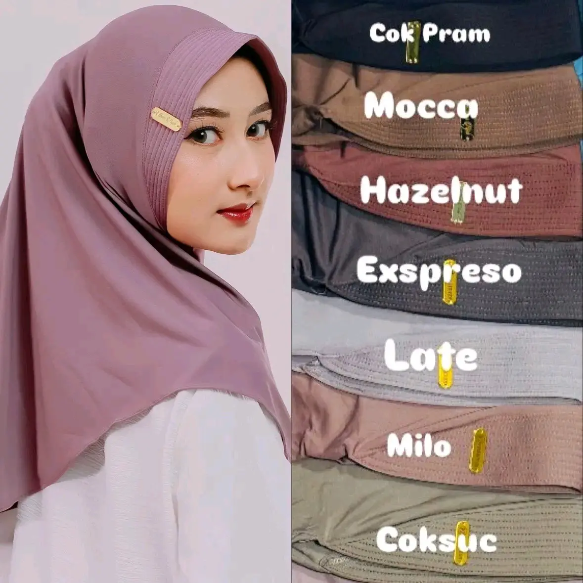 PAKET USAHA M (Jilbab 11 PCS 100 rb) Jilbab Bergo Hamidah Size M Size M Label Akrilik Gold Menutup Dada Cantik Lembut JERSEY KOREA Kerudung Pad Busa Tebal Muslim Instan Hijab Standar Nyaman Panjang