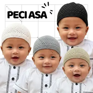 Peci Asa uk Bayi - 5 Tahun / Kopiah Rajut Anak Laki - Laki Rajut Baby Ngaji Masjid Kopyah Rajut Kupluk Balita 1 2 3 4 th Tahun Lembut Kiosbalitafawa