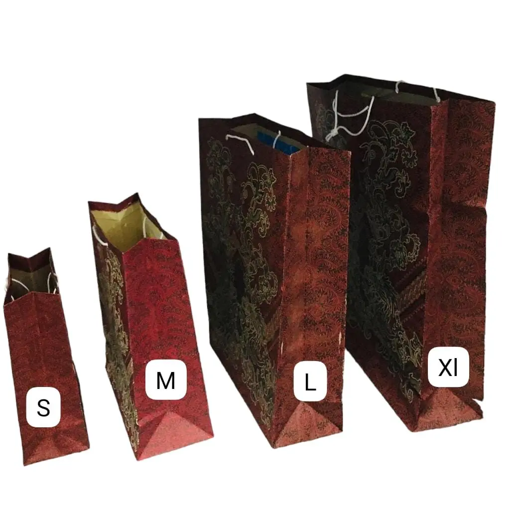 Paper bag batik perpack isi 12 ( 4 pilihan ukuran)