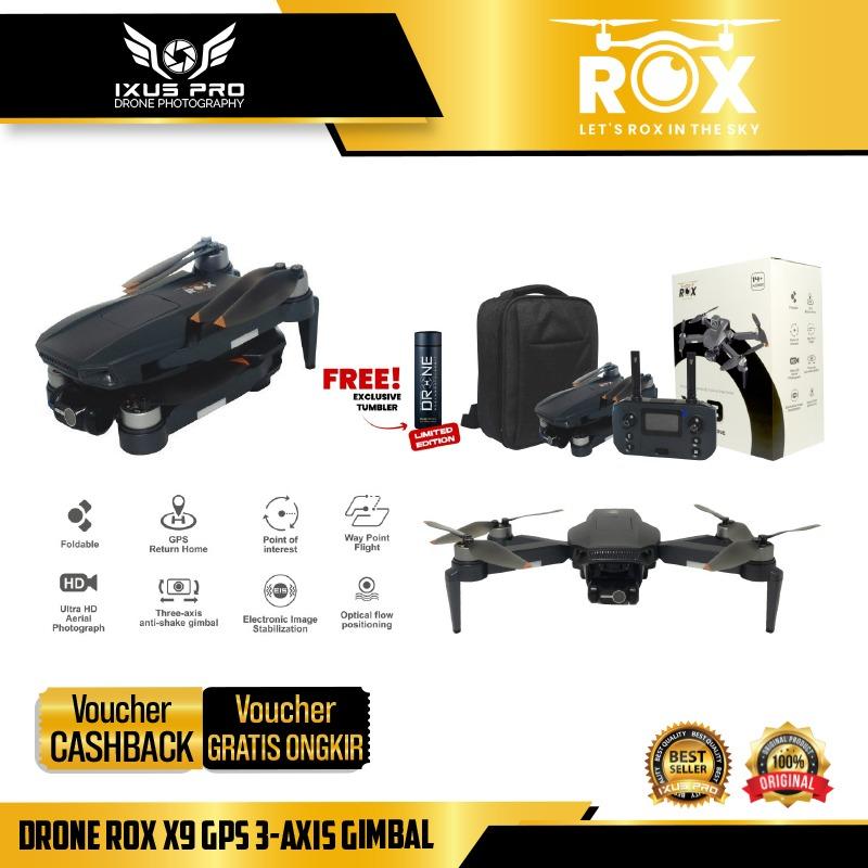 Drone ROX X9 GPS 3-Axis Gimbal 3.5KM Camera 4K 25 Min RC Quadcopter ...