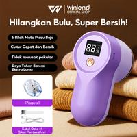 Gambar Winland Penghilang Bulu Baju Elektrik 2-in-1 Penyedot Pemangkas 6 Pisau Stainless Steel Layar Digital untuk Pembersihan Serat/Bulu Pakaian - Putih dari Winland Elektronik Kab. Tangerang 4 Tokopedia
