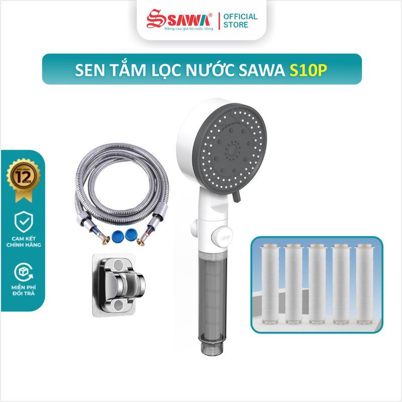   KHUYẾN MẠI  COMBO Vòi sen 10 chế độ Sawa S10P – Sen tắm lọc nước Sawa với 10 chế độ linh hoạt thiết kế sang trọng cho phòng tắm hiện đại | shower filter - đầu vòi hoa sen nhà tắm 