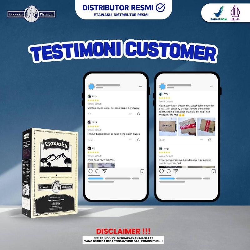 Susu Etawaku Original 2BOX | Minuman susu dengan krim nabati | Distributor resmi Etawaku [Bisa COD] Bubuk Milk Kambing Dairy 7