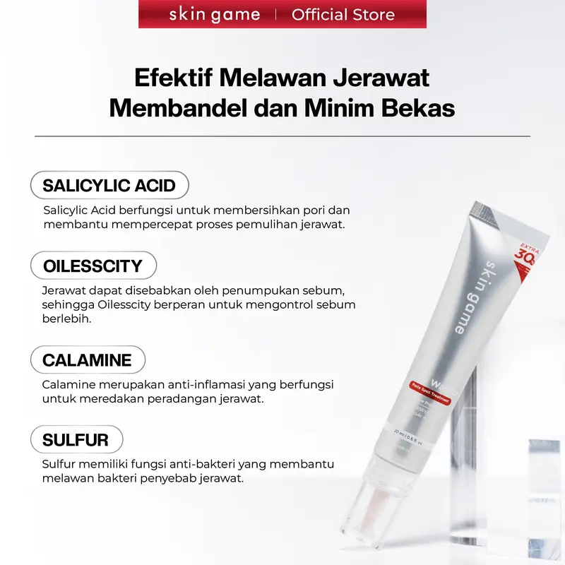 [Spesial Price] Skin Game Acne Warrior Paste 20 ml - Krim Jerawat 1