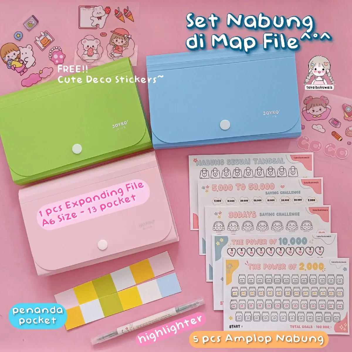 SET NABUNG DI MAP FILE / MAP EXPANDING FILE A6 / EXPANDING FILE TABUNGAN UANG