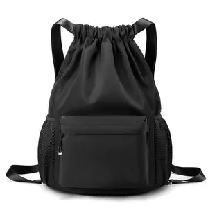 HOOK.ID OFFICIAL - Tas Serut Pria Wanita Unisex Model Polos Hitam Original Tas Futsal  / Tas Serut