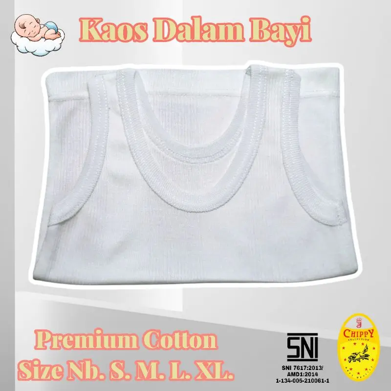 Singlet Bayi Chippy SNI Tebal / Kaos Dalam Bayi SNI Chippy Tebal dan Lembut Termurah dan Terlengkap 1