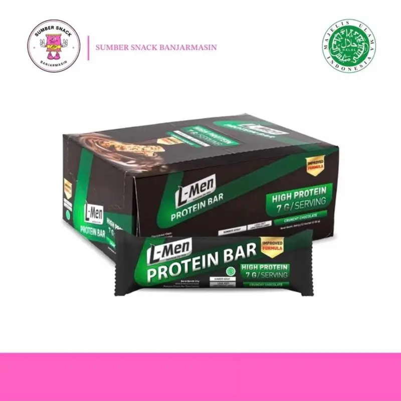 ￼L-men Protein Bar Cokelat (1 Box/12 pcs) (84g) 0