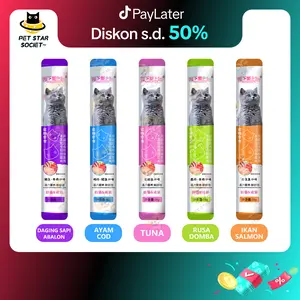 Buy 50 Get 100snack cat strip 15g/batang kucing kecil kucing dewasa pengemukan aksesoris hewan peliharaan natural 24 bulan whiskas