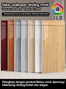 JieLiDa Wallpaper dinding VINYL Marble 40 x 90 (1pcs) Stiker wallpaper dinding motif Tebal 2.5MM PREMIUM