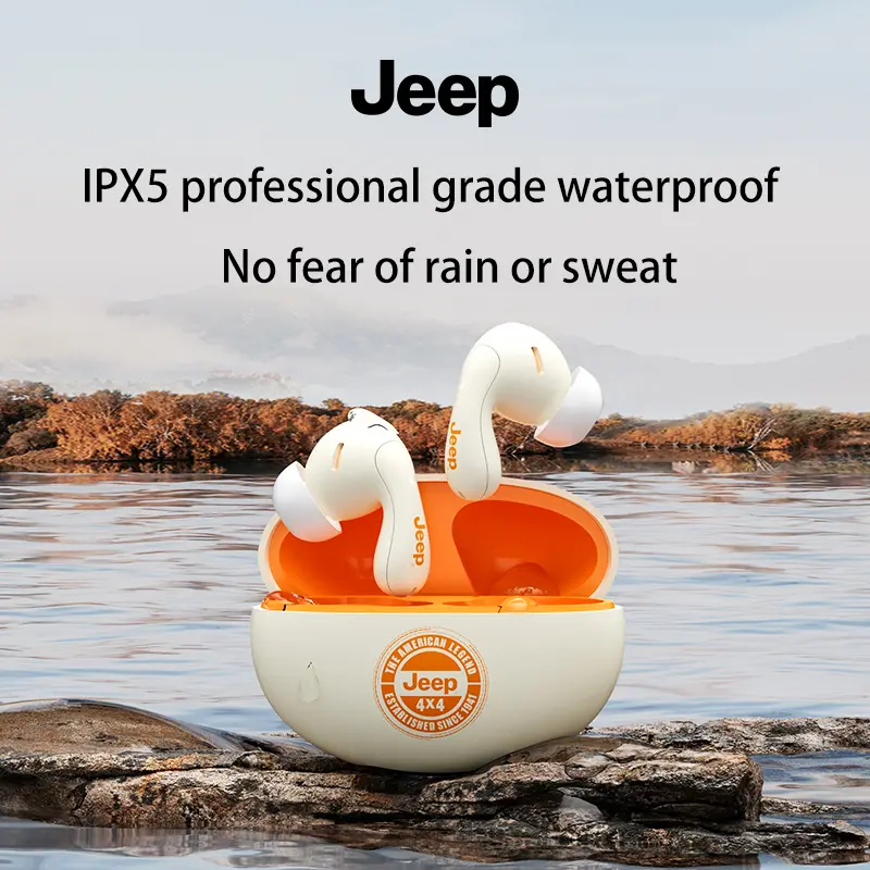 Jeep EW121 ชุดหูฟังบลูทูธไร้สายในหูลิงปาก Bluetooth 5.4 TWS รูปร่างหยดน้ำ กะทัดรัดและสะดวก จำเป็นสำหรับกีฬาและเกม ใส่ หูฟัง นอน ได้ ฟังเพลง หู  ฟัง  คุณภาพ  ดี หูฟังบลูทูท รถ  หูฟัง หูุฟัง  jeep