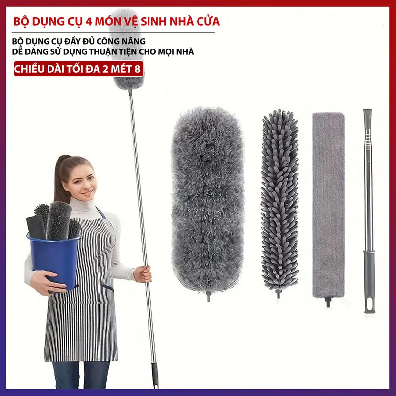  Chổi Quét Trần Nhà Vệ Sinh 3 Món Đầy Đủ Công Năng Tiện Lợi Chổi Quét Bụi Sofa Quét Dọn Gầm Giường Gầm Bàn Ghế Thiết Kế 3 Trong 1 Có Thể Uốn Độ Dài Tối Đa 2m8 Quét Bụi Lau Trần Nhà Dễ Dàng 