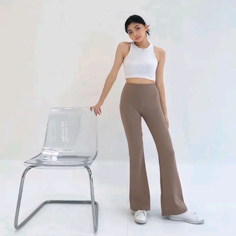 Flare pants - Celana cutbray scuba premium , celana cutbray scuba terbaru , celana highwaist kekinian Casual 5