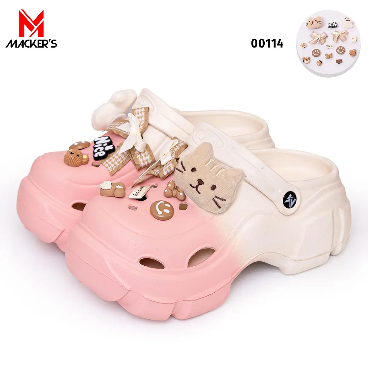 [MACKER'S] T01+114 Sandal Baim Gemoy jibbit lucu Sandal Wanita Terbaru Anti Slip Sepatu Karet