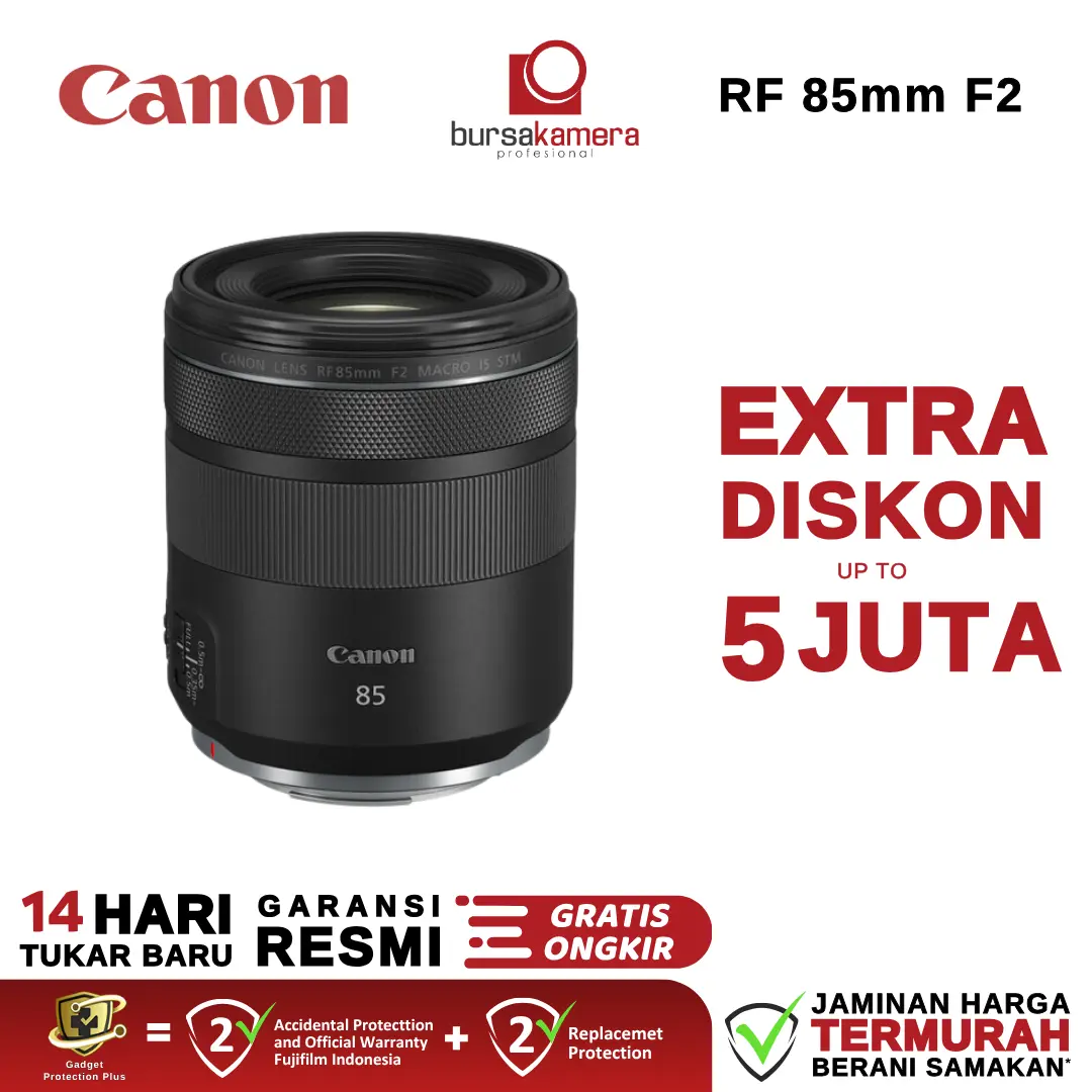 Canon RF 85mm f2 Macro IS STM Lens Garansi Resmi