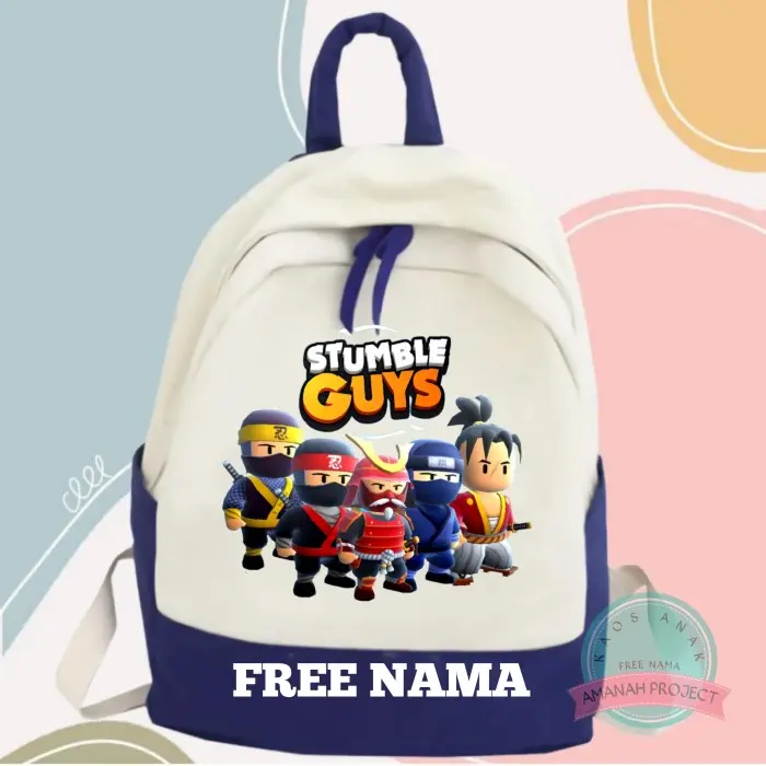 TAS RANSEL BACKPACK ANAK SEKOLAH CUSTOM GAMBAR STUMBLE GUYS UNISEX