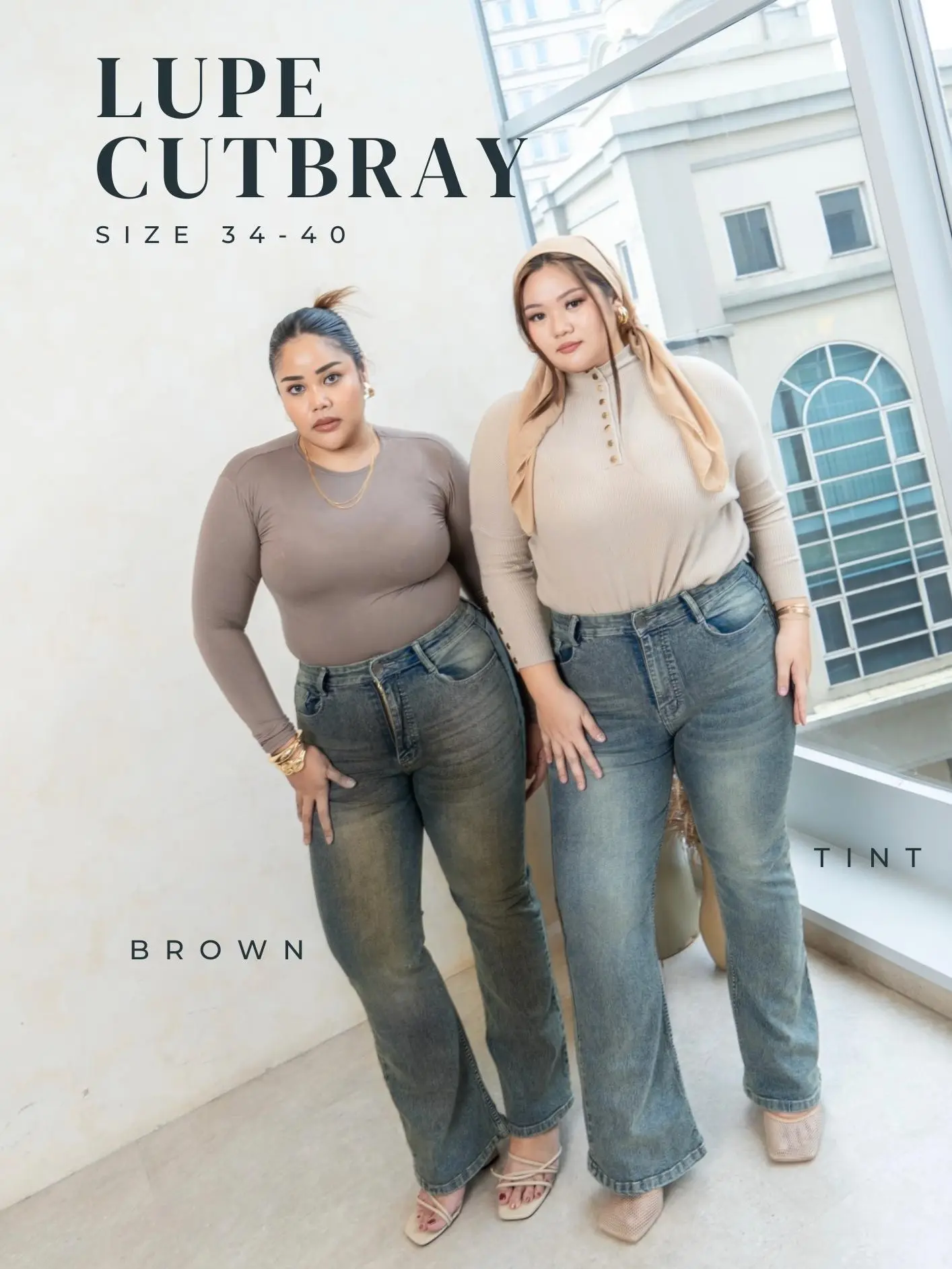 Sys Clothier Lupe Cutbray Jeans || Celana Jeans Wanita Ukuran Normal dan Jumbo II Cutbray -Highwaist -stertch - Premium Quality II COD Melar Panjang