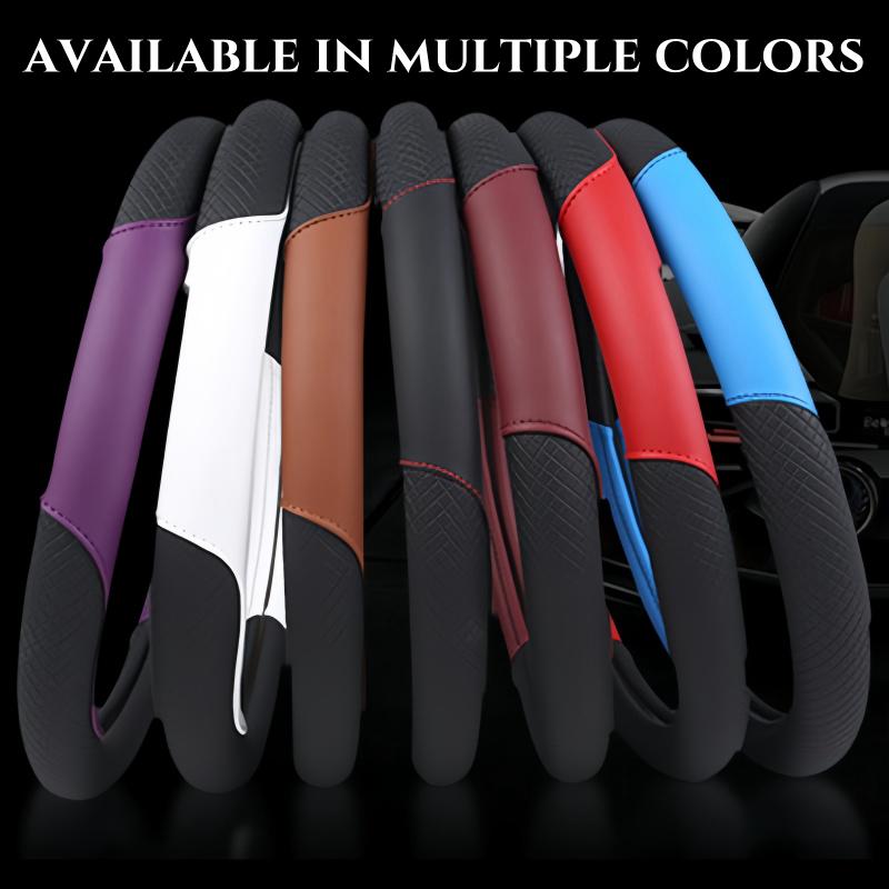 Product Introduction of Advanced PU leather car steering wheel cover, anti slip and wear-resistant, universal for all seasons, car steering wheel cover, car handle cover 9