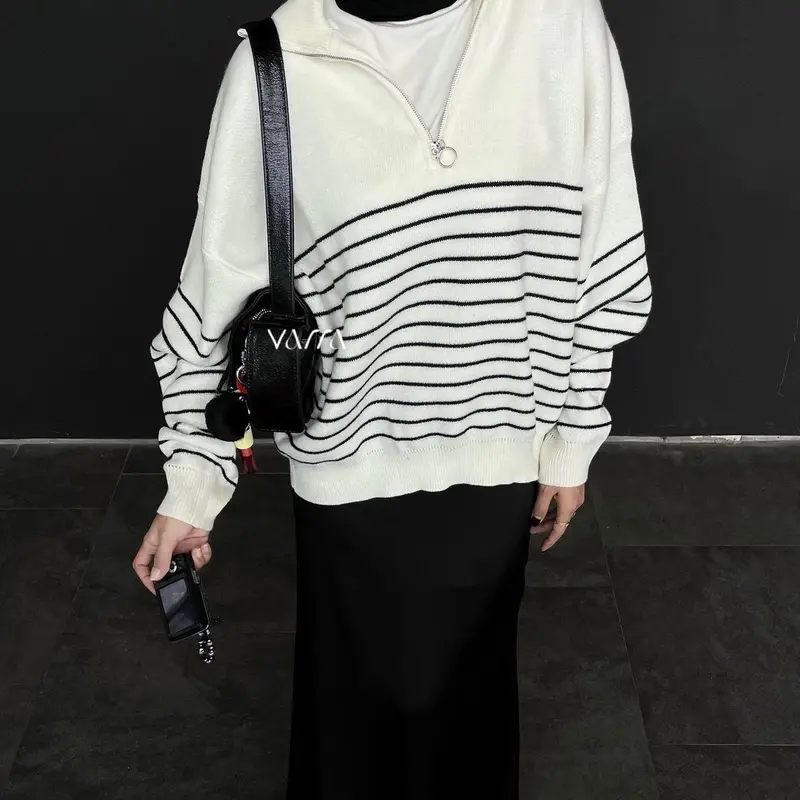 ZOYA KNIT SWEATER ZIPPER OVERSIZE 5