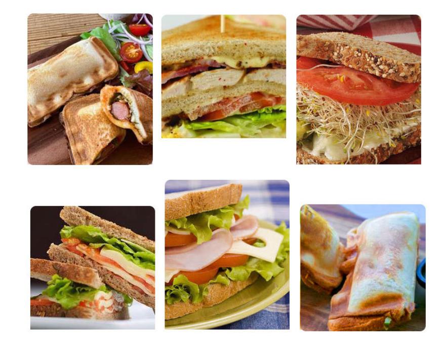 Sandwich Maker,, Hot Dog Toaster, Double-sided Sandwich Baking Pan
