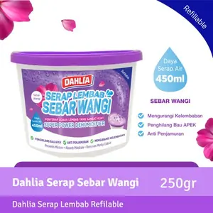 DAHLIA Serap Lembab Refillable 250gr | Refill 250 gr ( Hitam / Pink / Ungu )
