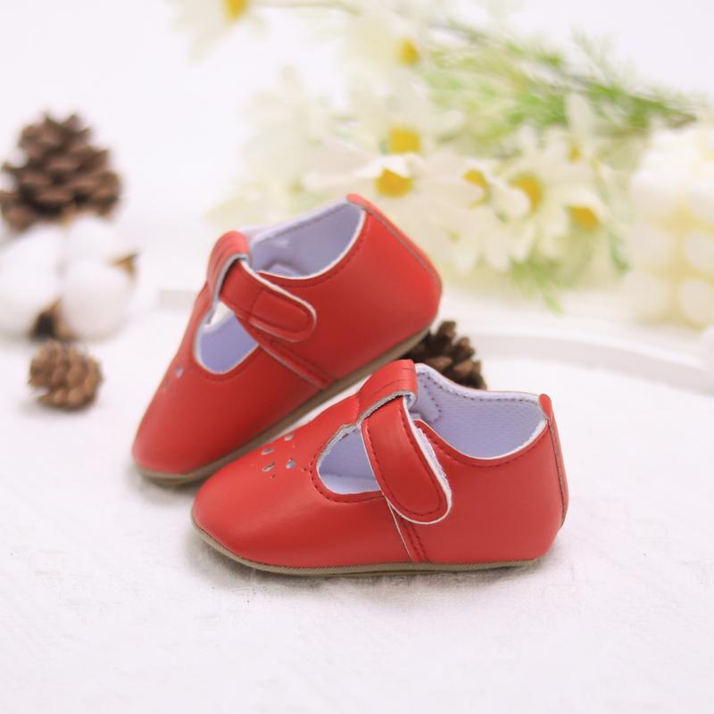 Infant Baby Girls Cute Hollow Out Mary Janes Flats, Lightweight Soft Sole Anti-skid First Walker Shoes With Hook And Loop Fastener For Newborn Infants 6