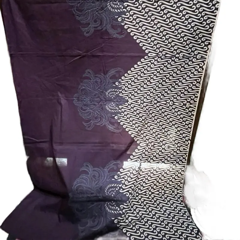 Kain katun premium Motif parang hitam cream bs buat kemeja blus rok gamis dll bs sragaman  elegan Seragam Batik
