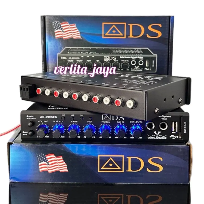Parametrik preamp ADS AB-999KEQ equalizer Bluetooth Usb mmc dan karaoke sound digital 3