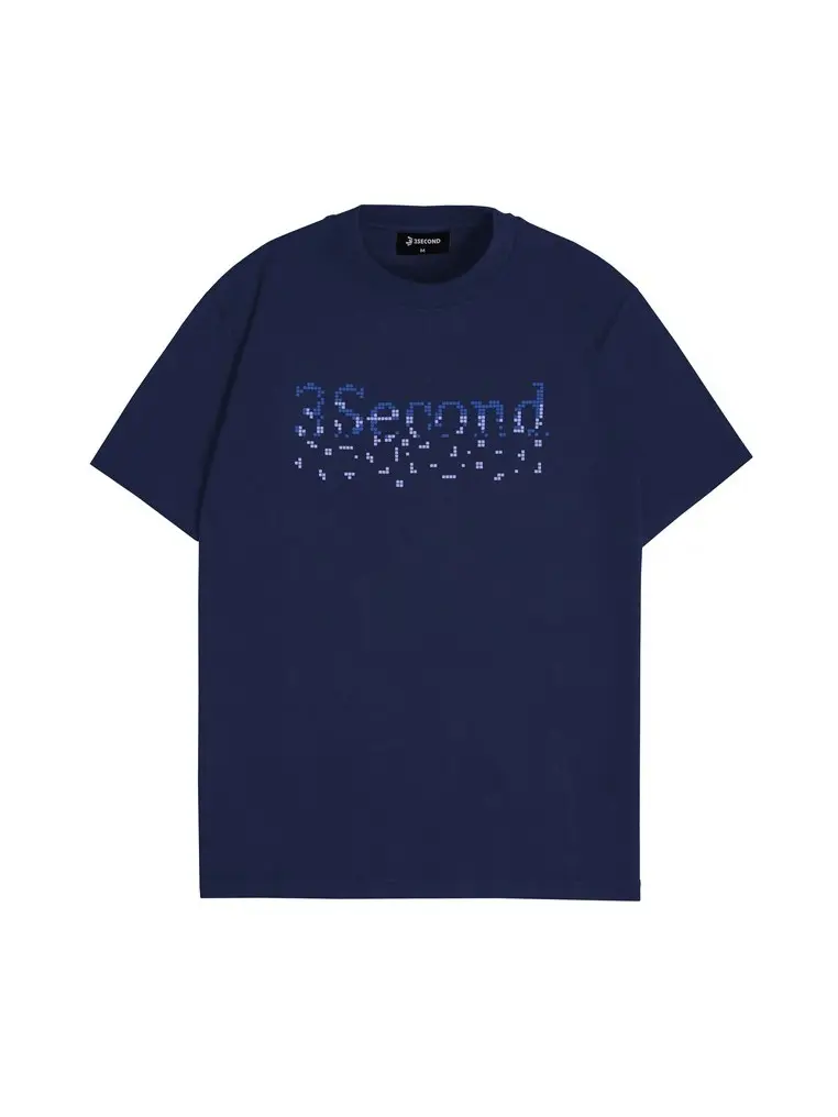 3Second Men'S T-Shirt Short Sleeve Slim Fit Cotton S070924