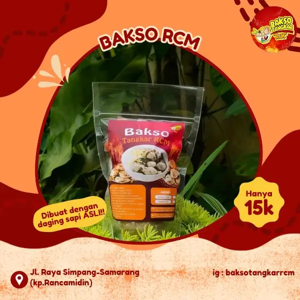 Bakso RCM varian Isi & Urat Daging Sapi Ayam - 4 Bakso Kecil - Goreng, Cikur, Bawang, Frozen, Cuanki, Cabai, Air, Minyak, cabe Bubuk 0