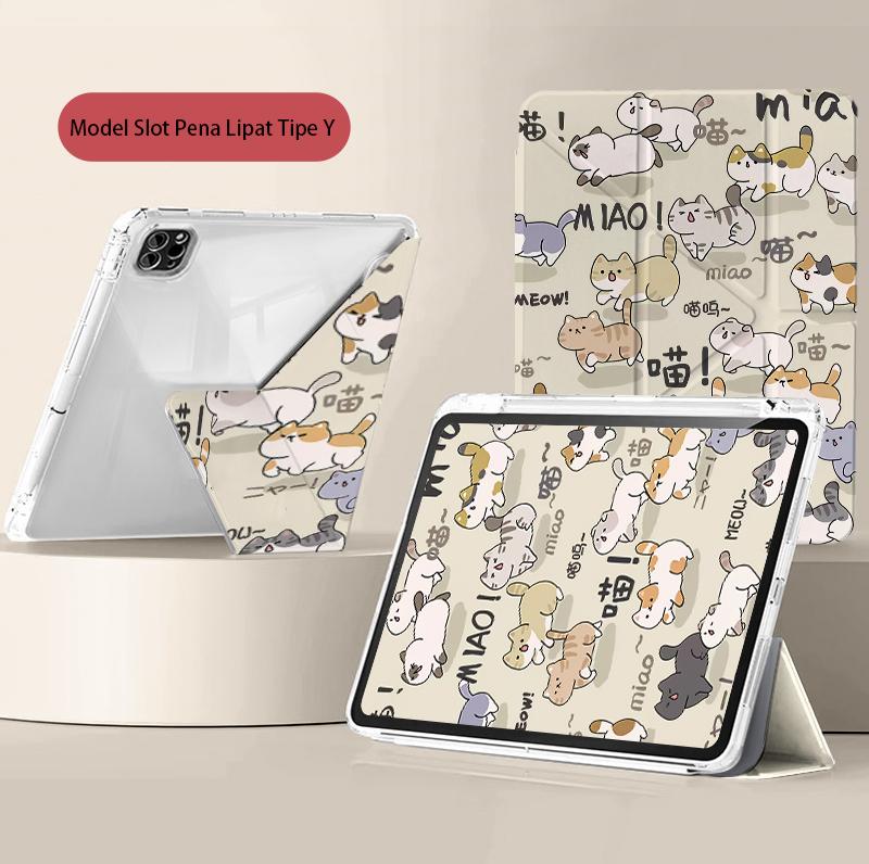 New 3+Y Tablet Case For Redmi Pad2 11" 2025,For XiaomiPad 6/6Pro 11",Redmi Pad SE 11",Redmi Pad Pro 12.1",For POCO Pad Pro12.1",Redmi Pad 10.6",Xiaomi 6s Pro-12.4", Cute Cartoon With Pen Slot Cover