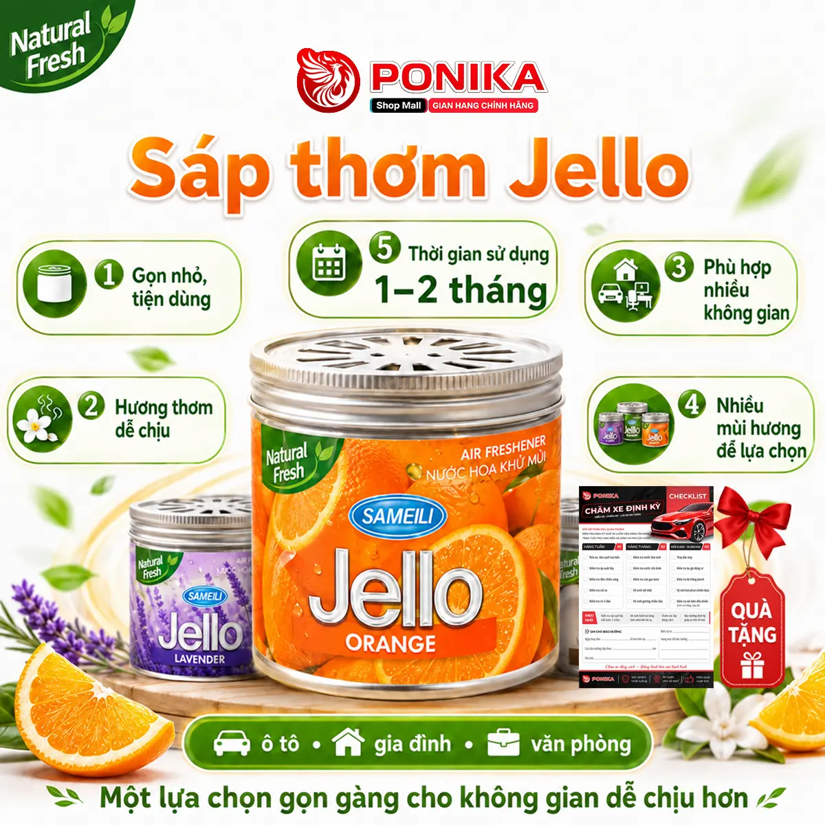 Sáp Thơm Phòng Khử Mùi JELLO - Mùi Thơm Dịu Nhẹ