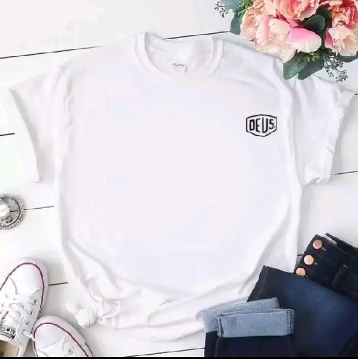 L.A. - Baju Atasan Kaos wanita Deus/Beus vneckwanita Fit Nyaman 6